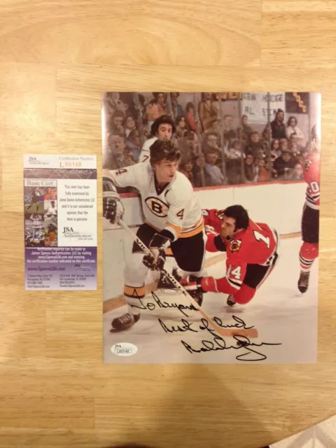 BOBBY ORR SIGNED AUTOGRAPHED 8x10 COLOR PHOTO JAMES SPENCE JSA COA BRUINS HOF