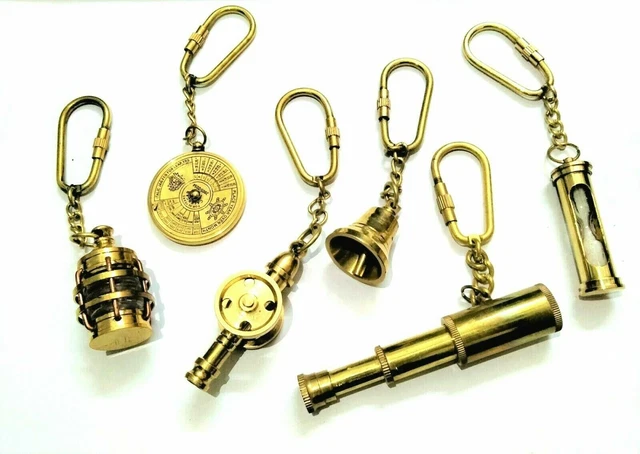 Bellissimi portachiavi Un set di 6 in ottone per la decorazione delle chiavi