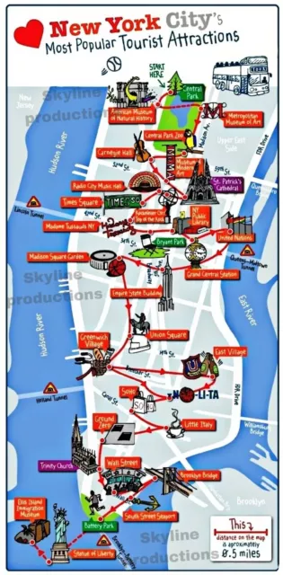 New York - Most Popular Tourist Attractions, USA Holiday Travel Fridge Magnet