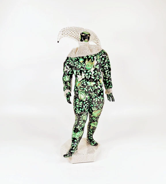Herend Masterpiece Carnival Man 14", Handpainted Porcelain Figurine ! (P035)