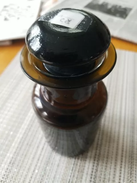 1860s ANTIQUE BROWN GLASS LARGE PHARMACY APOTHECARY MEDICINE JARS BOTTLE PONTIL