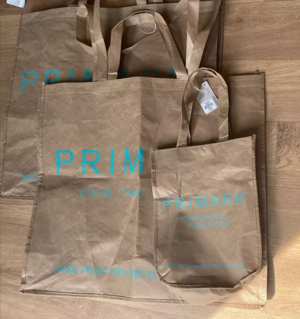 Joblot Primark Bags Primark Shopping Bags Brown X3