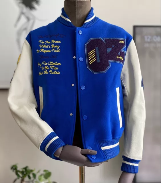 Louis Vuitton Virgil Abloh Wizard of Oz Varsity Jacket Blue Size 50