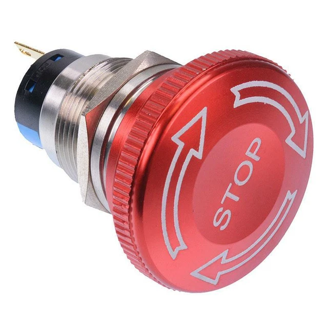 EMERGENCY STOP PUSH Button Emergency Stop Switch 48V 125A Metal Alloy