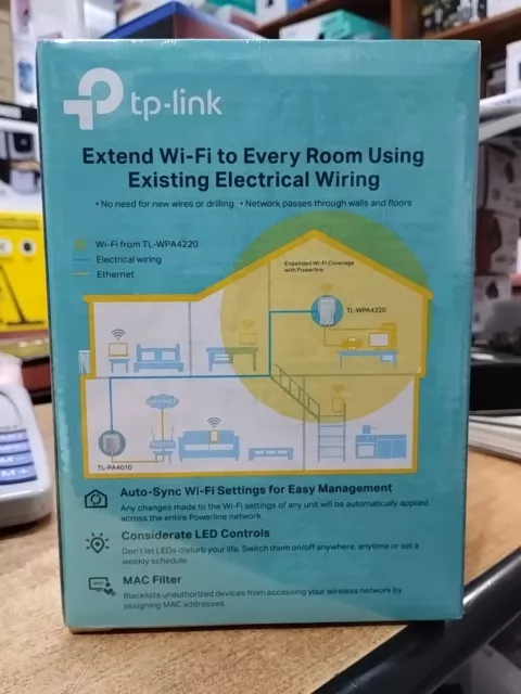 TP-LINK TL-WPA4220KIT Starter Kit Powerline AV600 3