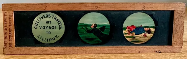 12 Antique Millican & Lawley Magic Lantern Slides Gulliver's Travels  40 Images