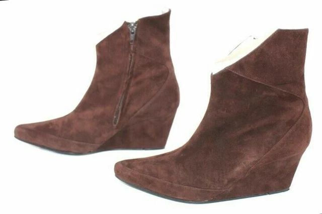 STEPHANE KELIAN Bottines Compensées Daim Marron Foncé  T 4.5/37.5 TTBE