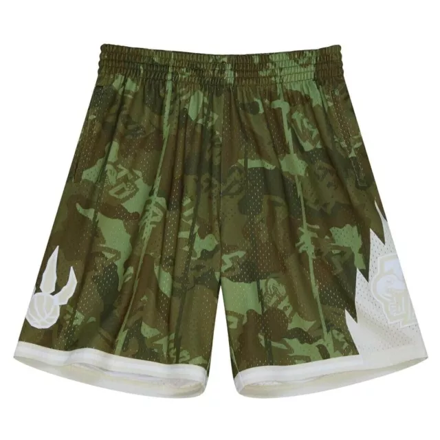 MITCHELL & NESS Ghost Green Camo Toronto Raptors 98-99 Shorts MENS LARGE L