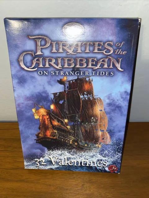 Disney~Pirates Of The Caribbean~ On Stranger Tides~ 32 Valentine Day Cards~New