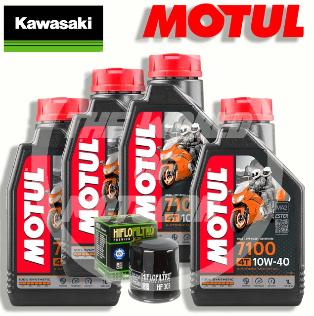 Ölfilter Z750 Inspektions-Set Für Kawasaki Z750 – Mit Motul 7100 10W40 Öl & Filter, Passend Für Baujahre 2007-2010 Tagliando MOTUL