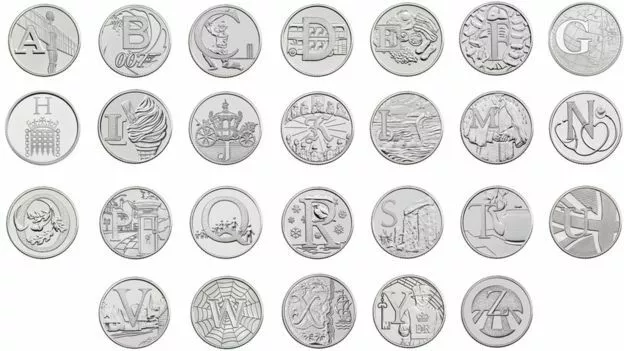 2019 A - Z Alphabet 10p Stück britische Zehn Pence Münzen Sammlung unzirkuliert