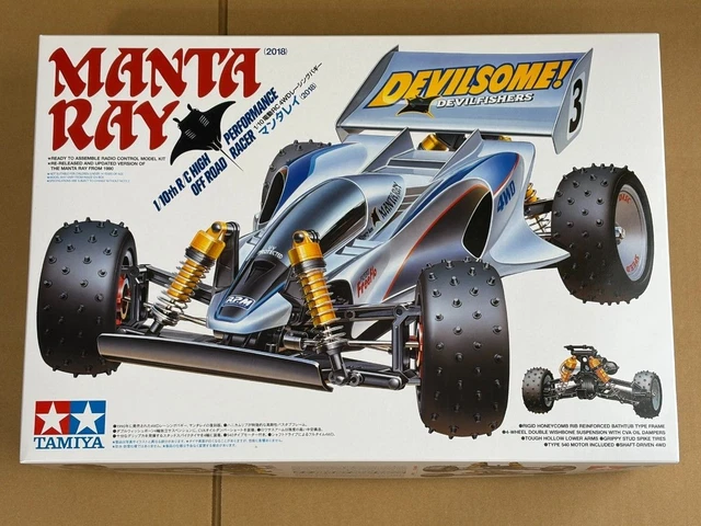 TAMIYA MANTA RAY 2018 1/10 RC Electric Racing Buggy Model Kit £211.14 ...
