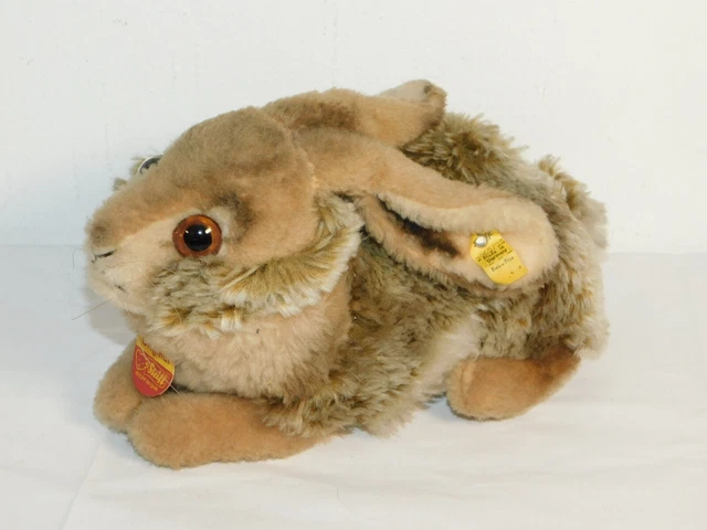 Lievre (lapin) Steiff Ancien Avec Bouton - 1940/50 - Longueur 22 Cm - Collection