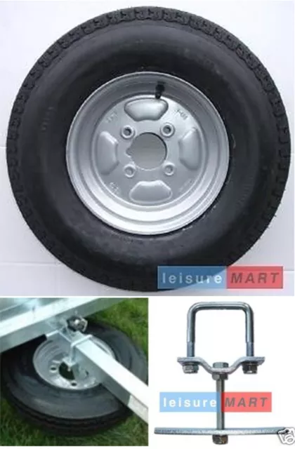 500 X 10 Inch Trailer Wheel 4 Ply High Speed Tyre 4 inch PCD with Carrier