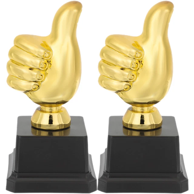 2 Pcs Thumbs Trophy Small Award Soccer Trophies Halloween Household