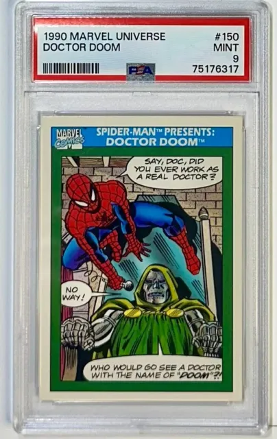 1990 Impel Marvel Universe Spider-man Presents DOCTOR DOOM #150 PSA 9 MINT