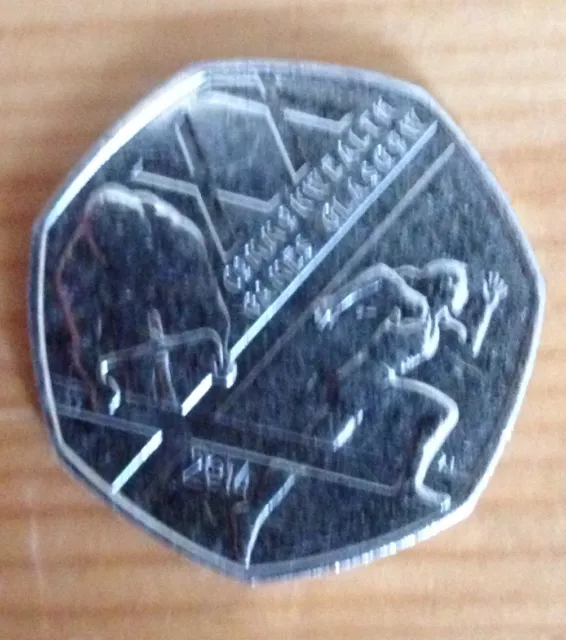 Commonwealth Games 50p Fifty Pence Coin Glasgow 2014 - Brilliant Circulated Coin
