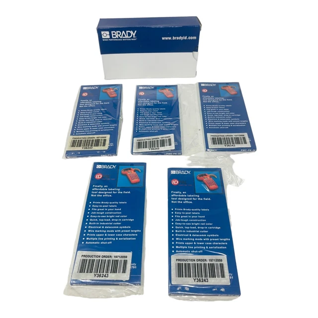 Brady Pwc-Pk-36 Porta-Pack Cable Markers 1 Box (5 Packs Per Box) New/Nos