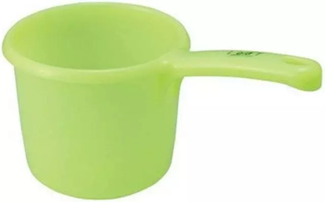 3040, Japanese Plastic Water Ladle Bath Ladle Dipper Green Color, Made in Japan