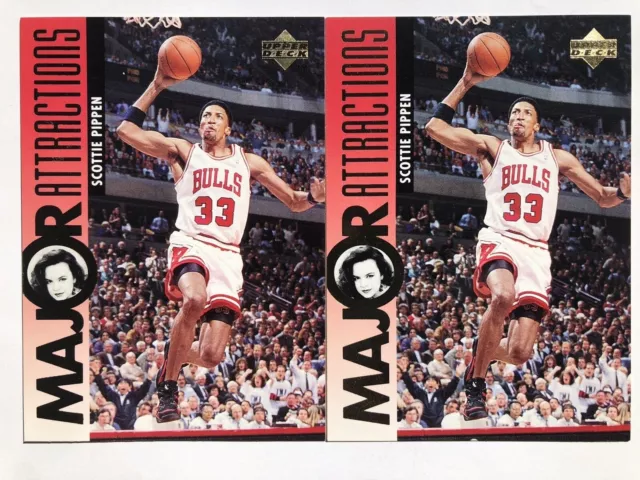 1995 Upper Deck Scottie Pippen Major Attractions Jenna Von Yo #338 x 2