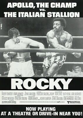 ROCKY 23 Sylvester Stallone Manifesto Film Preventivo motivazione Sport Corsa Cane Foto 