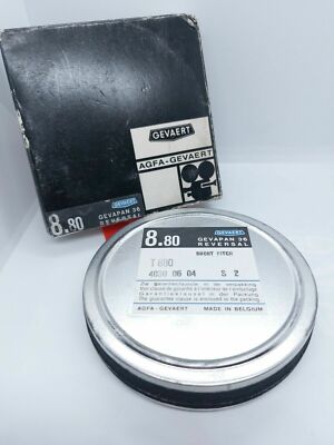 Agfa-GEVAERT APX 100 17m 35mm VINTAGE METAL VUOTA FILM STORAGE CONTENITORE 
