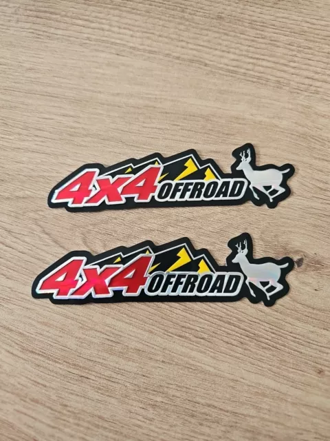 2 Aufkleber Stickers 4X4 Offroad Racing Auspuff Motorradsport Biker Tuning