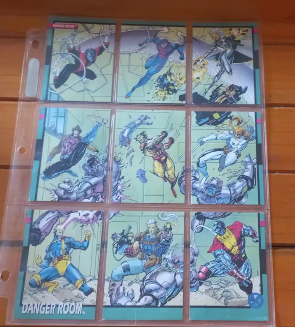 1992 Marvel X-Men Impel series 1 DANGER ROOM Set- 9 cards #91-99