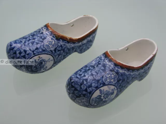 Jugendstil ~1910 - - - 2 SCHUHE KERAMIK - FLAMAND - F. Anton Mehlem, Bonn - - -