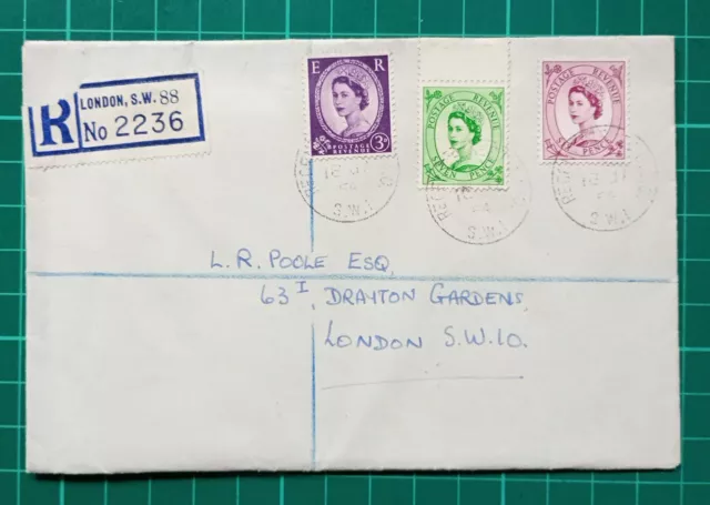 1954 Wilding Definitive 3D 7D 6D Plain FDC Regent Street SW1 CDS