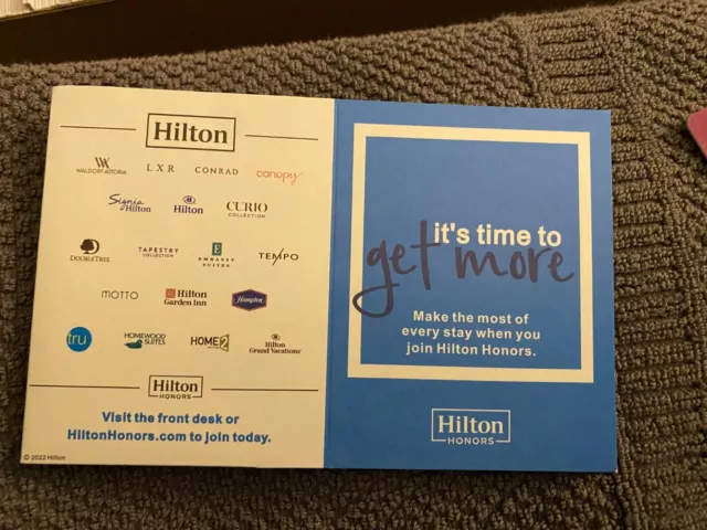 Hilton, Hampton Inn, Home 2 Suites Brand Standard Key Cards w/sleeves 200ct 3