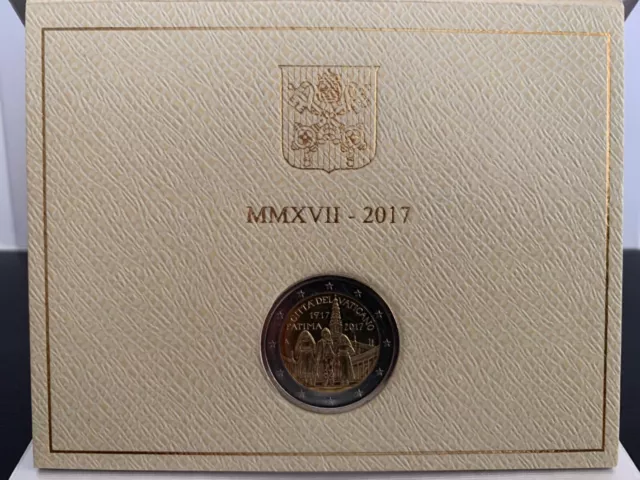 2 Euro Gedenkmünze Vatikan 2017 im Folder - Fatima