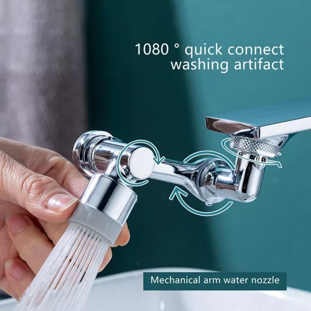 1080° Swivel Extension Universal Faucet Aerator Rotate Robotic Arm Tap Extender