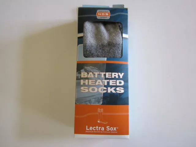 Lectra-Sox Battery Electric Heated Socks Sz. Medium (M 9-10.5  W 10.5-12)