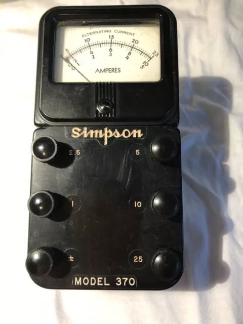 Simpson 370 Amperes Meter Vintage Test Equipment