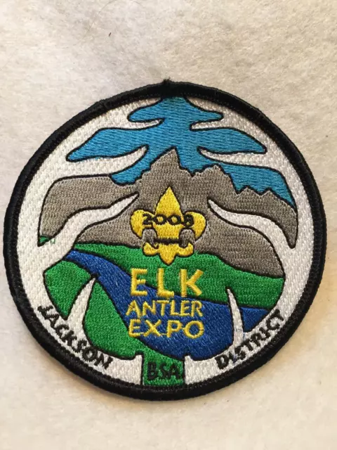 (t64g-2). Boy Scouts -  2008 Jackson District - ELK Antler Expo  patch