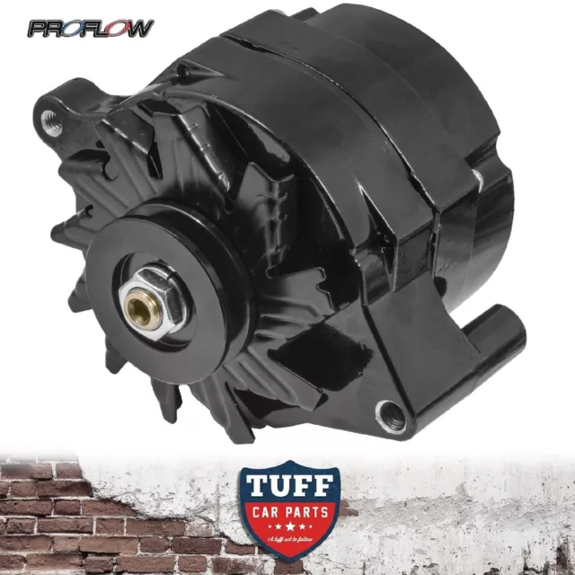 Ford Cleveland V8 302 351 Proflow Black Alternator 100 AMP Internal Regulator