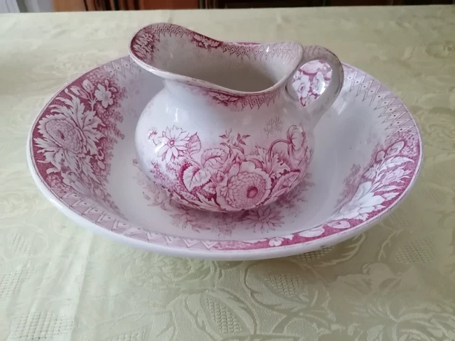 BROC ET CUVETTE de toilette ancien Hamage modèle Jardinière EUR 60,00
