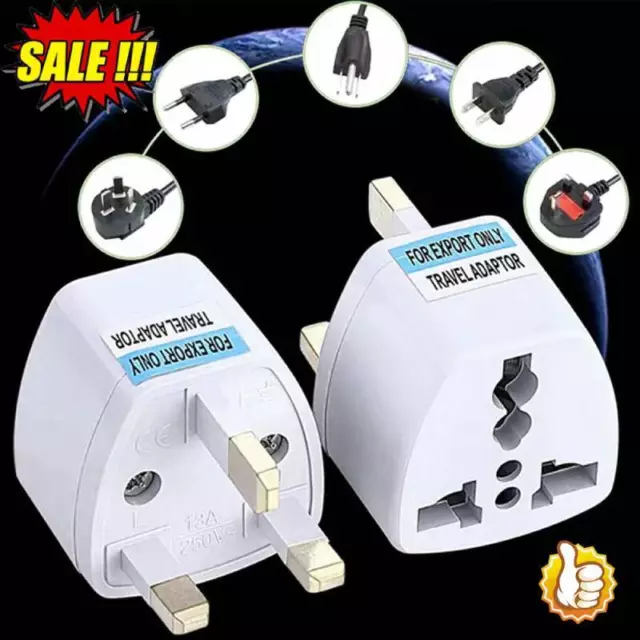 Universal Plug Adapter EU US UK AU CN To UK Type G Travel Socket- Plug Converter