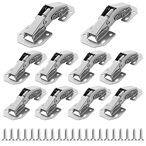 10 PCS 4 Inch Hidden Cabinet Hinges, 90 Degree Concealed Hinges Cabinet Door ...