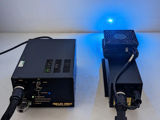 Melles Griot IMA101010B0S004 Blue Ion Laser Omnichrome + 176B-120B PSU -Tested-