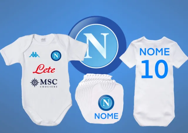 Body neonato personalizzato squadre calcio Napoli  idea regalo