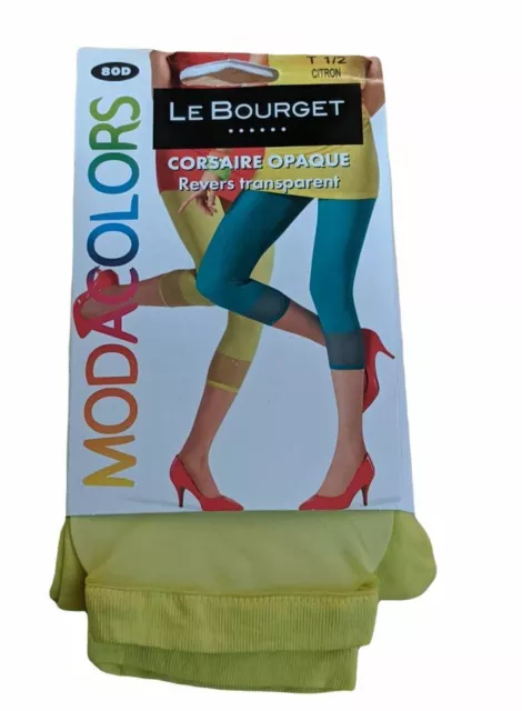 👕 Le Bourget Modacolor Taille 1/2  Citron 👕 leggings corsaire opaque 80 D