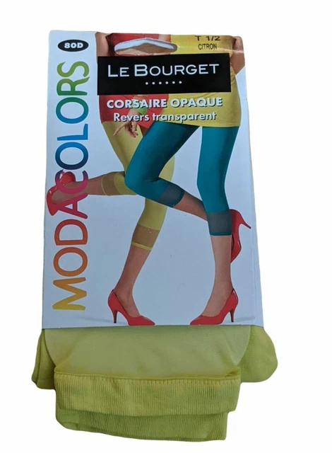 👕 Le Bourget Modacolor Taille 1/2  Citron 👕 leggings corsaire opaque 80 D 1