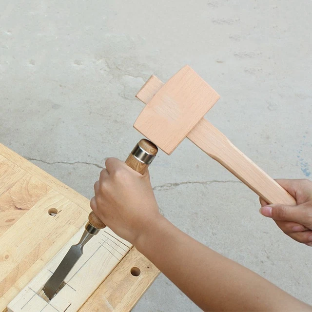 BRICOLAGE Marteau carré en bois massif Couleur du bois Maillet  Accueil