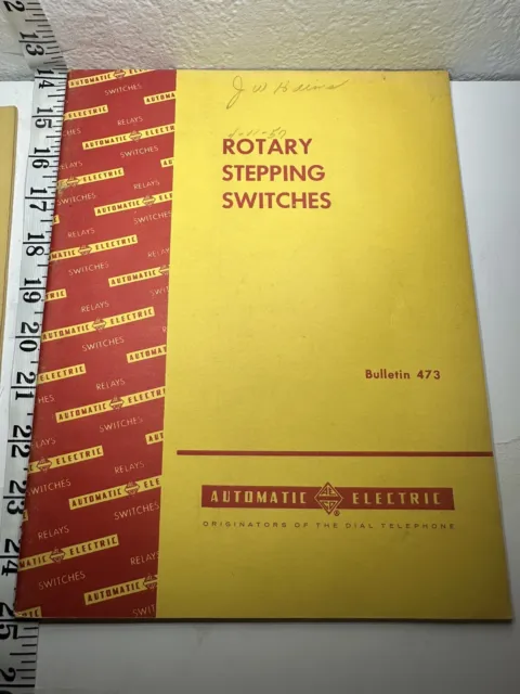 Rotary Stepping Switches Bulletin, 473 Automatic Electric Telephone 1956