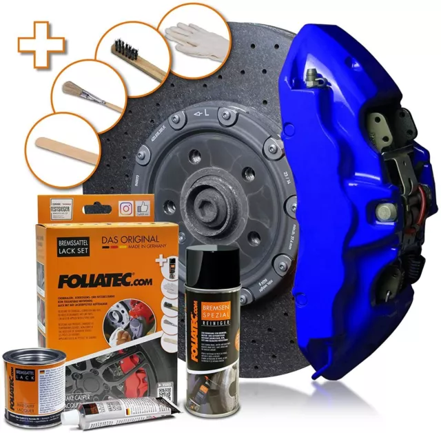 Brake Caliper Foliatec FT2162 Blue High Temp Engine Paint Lacquer Kit Set