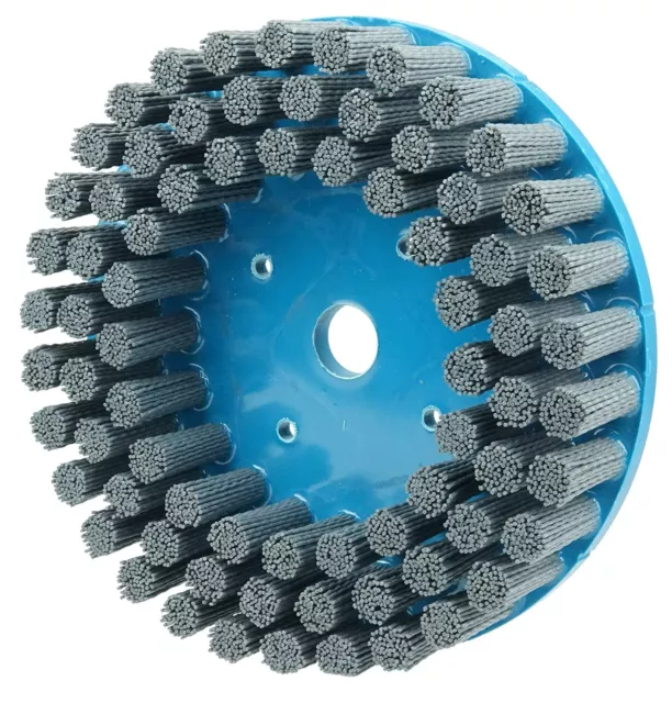 8" Diam 7/8 Hole Weiler 85914 Nylox Disc Brush 80 Grit Nylon & 07702 Drive Arbor