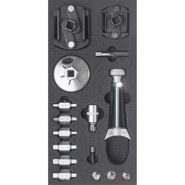 SW-STAHL Werkstattwagensortiment, Servizio Olio Werkzeuge, 16-teilig Z3013-19