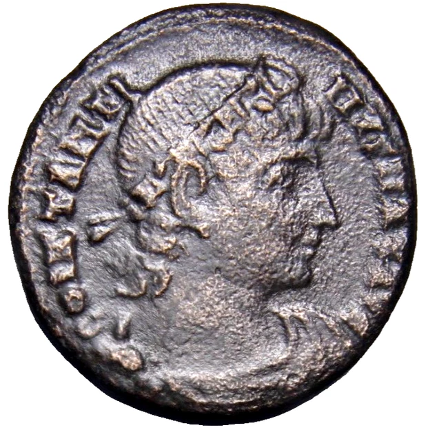 CERTIFIED Authentic Ancient Roman Coin EF SILVERING Constantine I Max Gloria